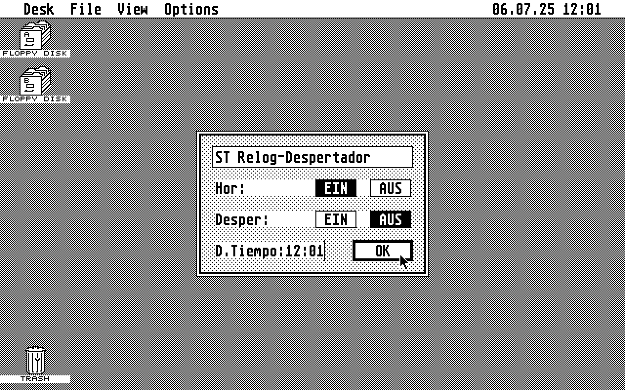 ST Relog Despertador atari screenshot